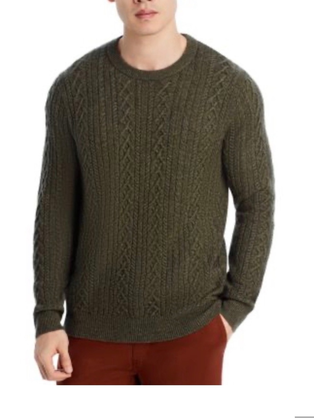 Peter Millar Crown Ridge Yak Wool & Cashmere Juniper Cable Knit Sweater